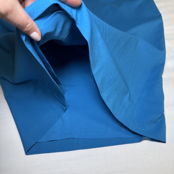 Preston & York Sheath Dress Size 14 Teal Pintuck Short Sleeves V Neck Lined NWT - Picture 5 of 16